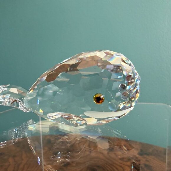 Swarovski 1987 Whale Silver Crystal 7628 NR 80 014483 With Box - Picture 3 of 10